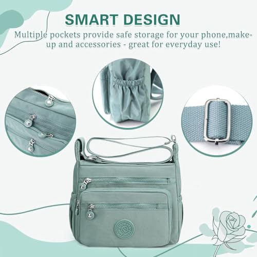 PALAY® Women Crossbody Bag Waterproof Nylon Multi-Layer Casual Satchel Shoulder Messenger Travel Day Pack 2 PCS PALAY® Women Crossbody Bag Waterproof Nylon Multi-Layer Casual Satchel Shoulder Messenger Travel Day Pack 2 PCS